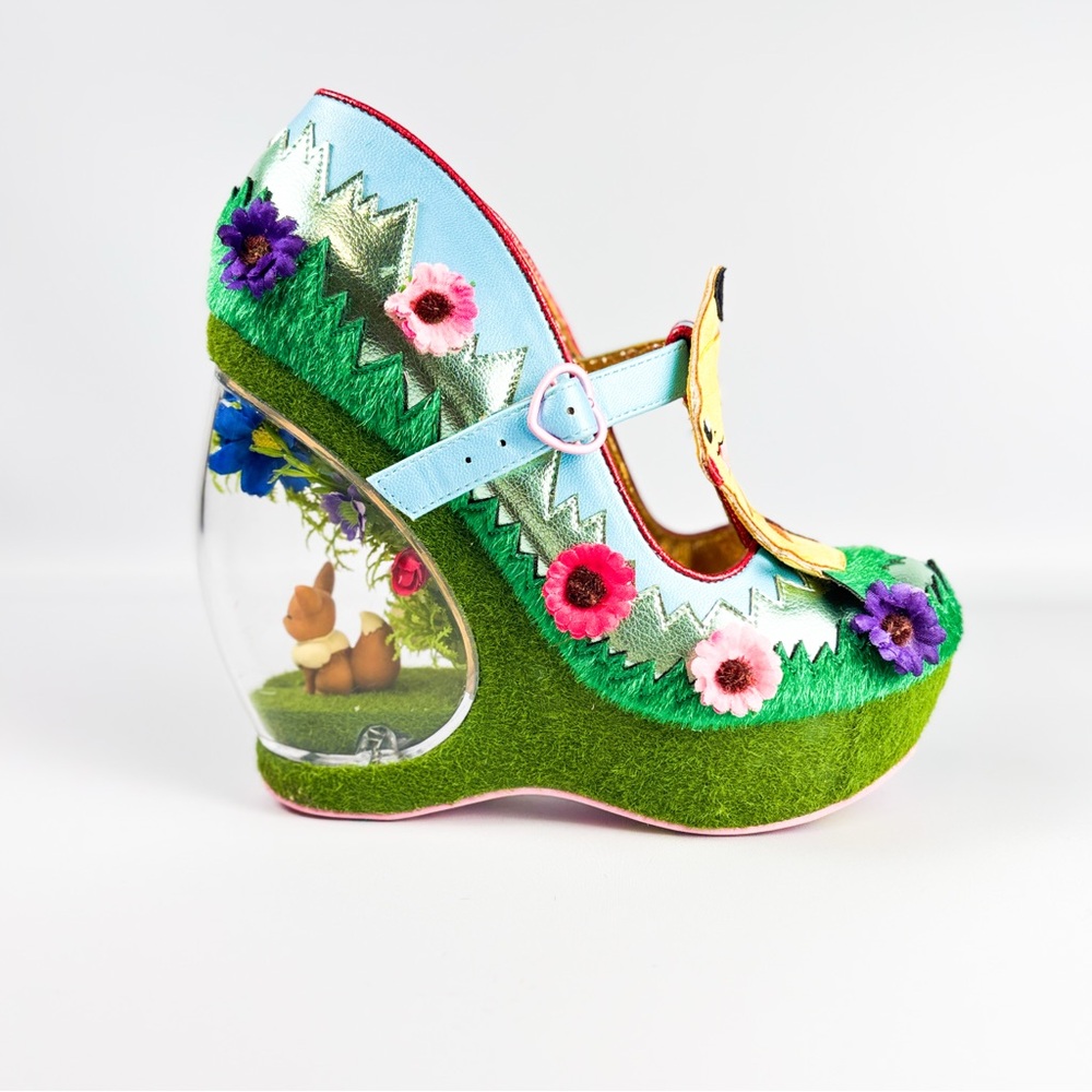 Irregular Choice “Journey On” Pokémon Terrarium Wedge Heels – Squire Evee
